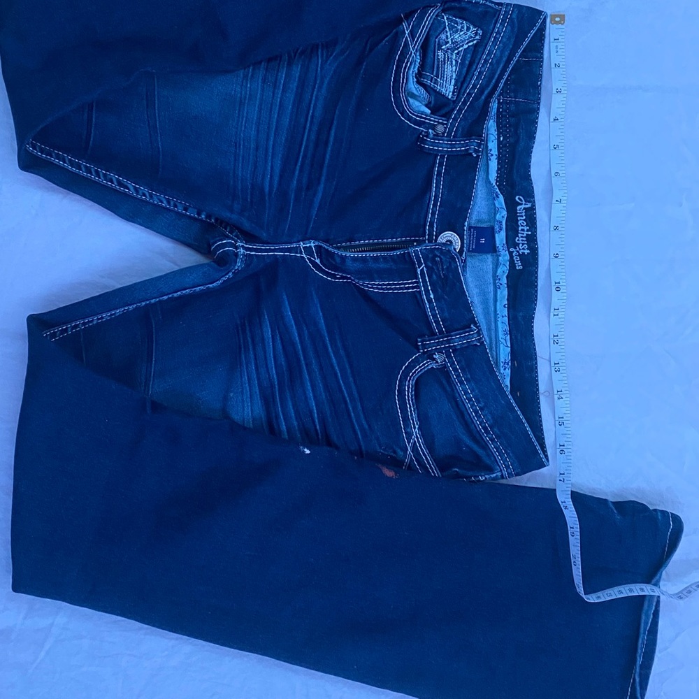 Amethyst Dark Wash Boot Cut Blue Jeans 11